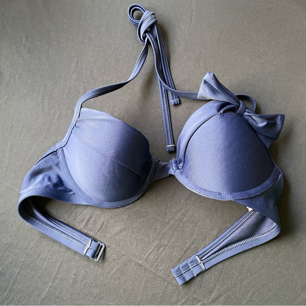 Navy Blue Aerie Blakely Bikini swimsuit top 32C